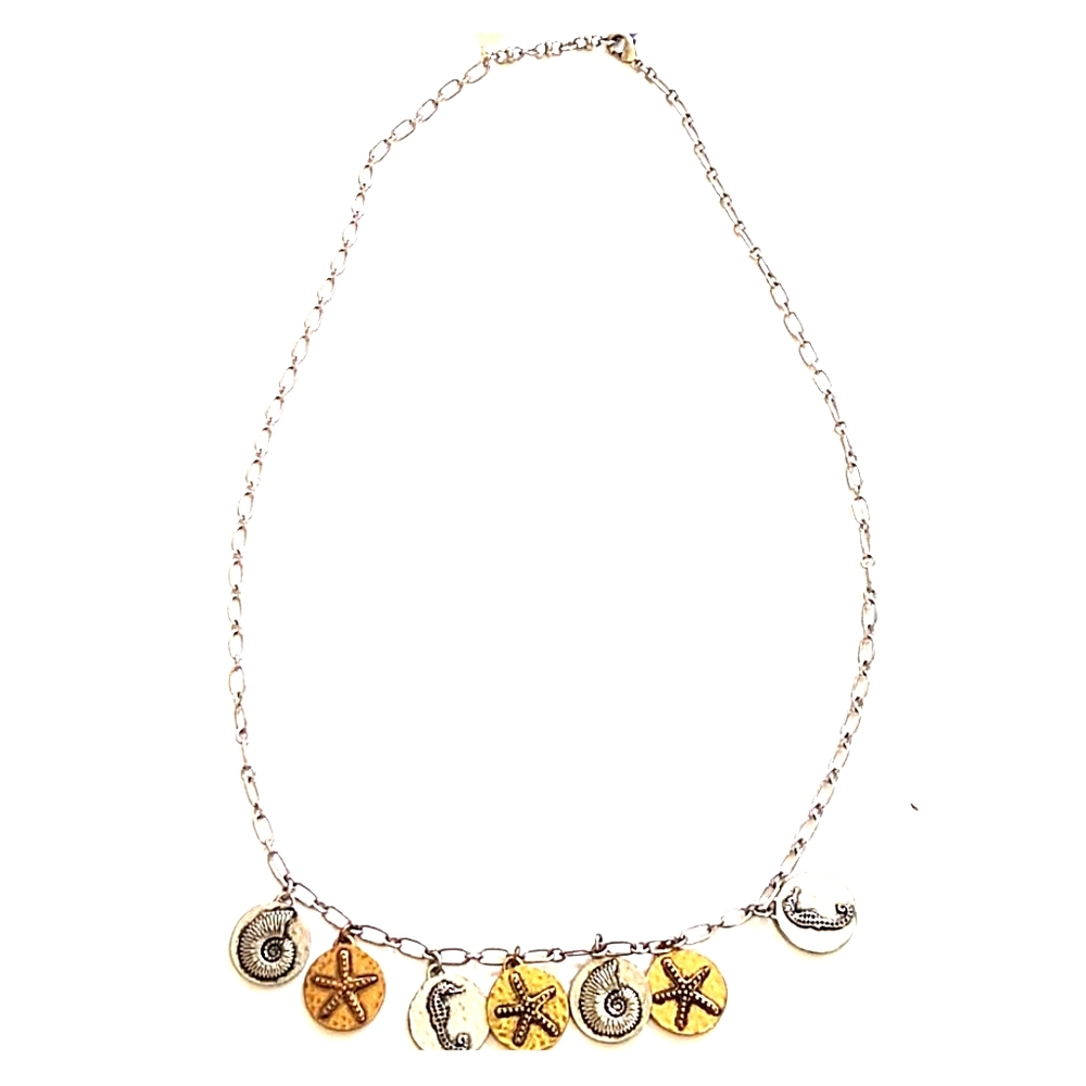 Lucky Brand Seashell Charm Chain Necklace